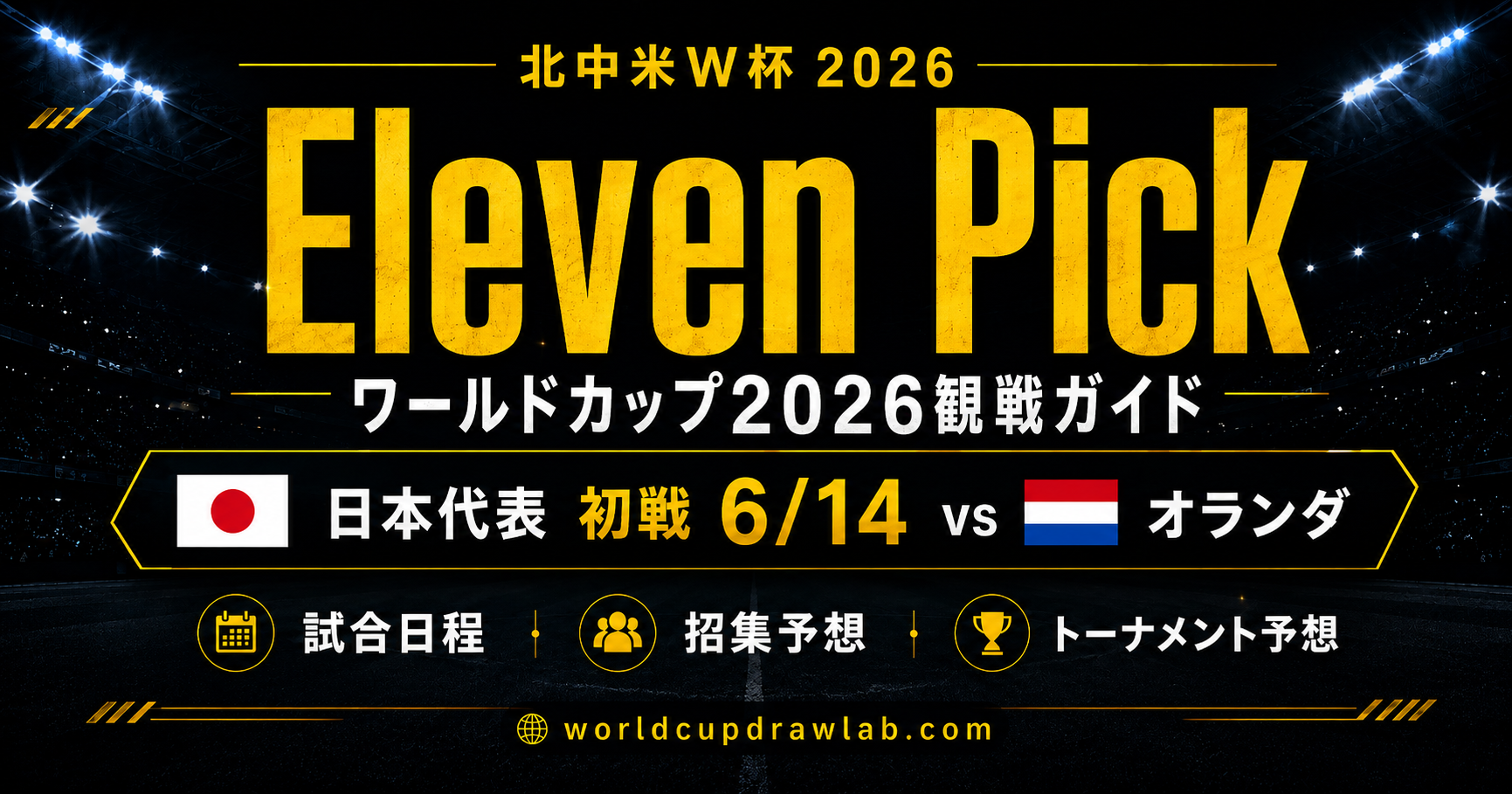 ワールドカップ2026 日程・日本代表・予想シミュレーター | World Cup Draw Lab